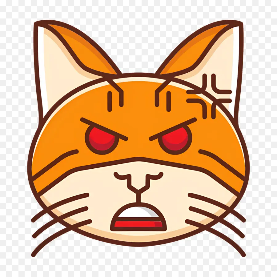 Kedi Emojisi，Kızgın Kedi PNG