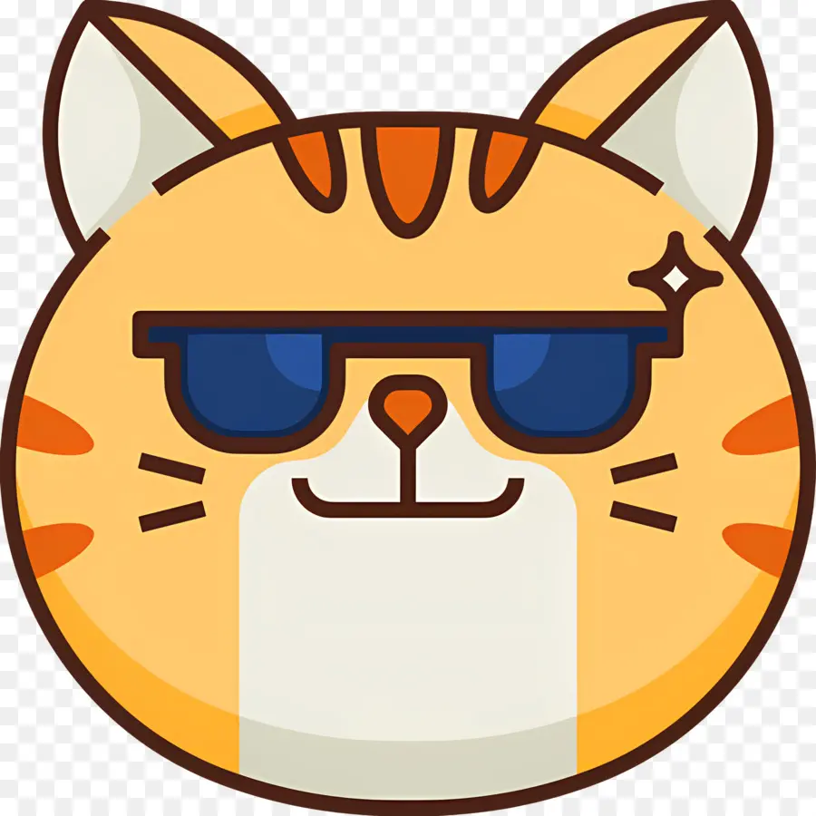 Kedi Emojisi，Güneş Gözlüklü Kedi PNG