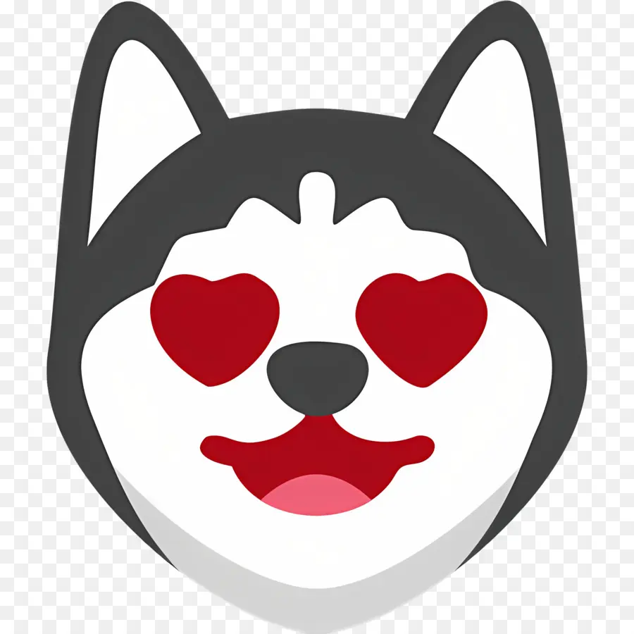 Köpek Emojisi，Kalp Gözlü Köpek PNG