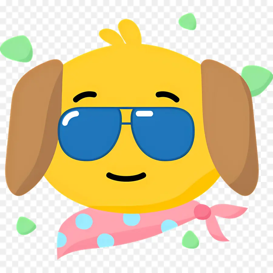 Köpek Emojisi，Güneş Gözlüğü Olan Köpek PNG