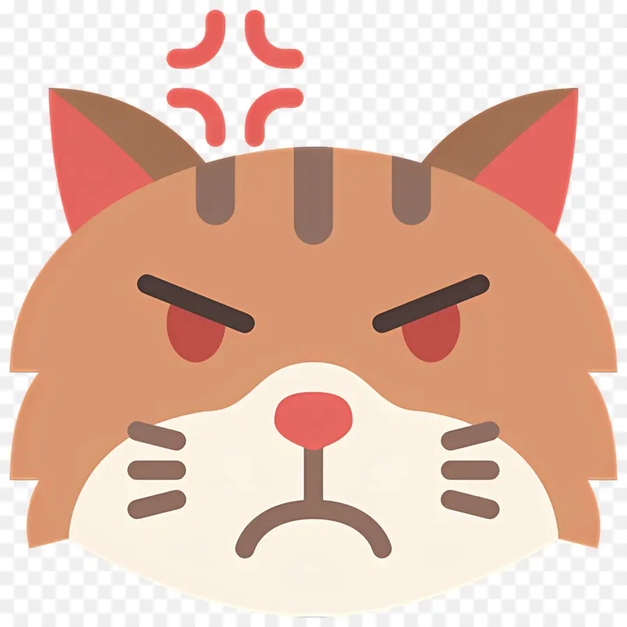 Kedi Emojisi，Kızgın Kedi PNG