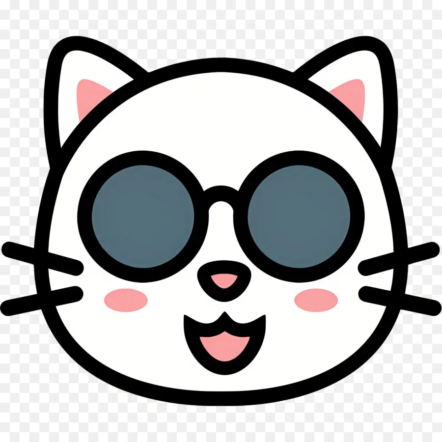 Kedi Emojisi，Gözlüklü Kedi PNG