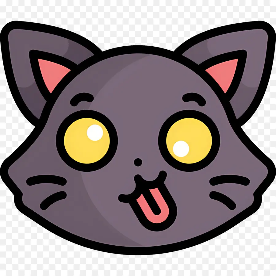 Kedi Emojisi，Sevimli Kedi Yüzü PNG