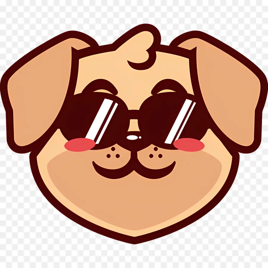 Köpek Emojisi，Güneş Gözlüklü Köpek PNG