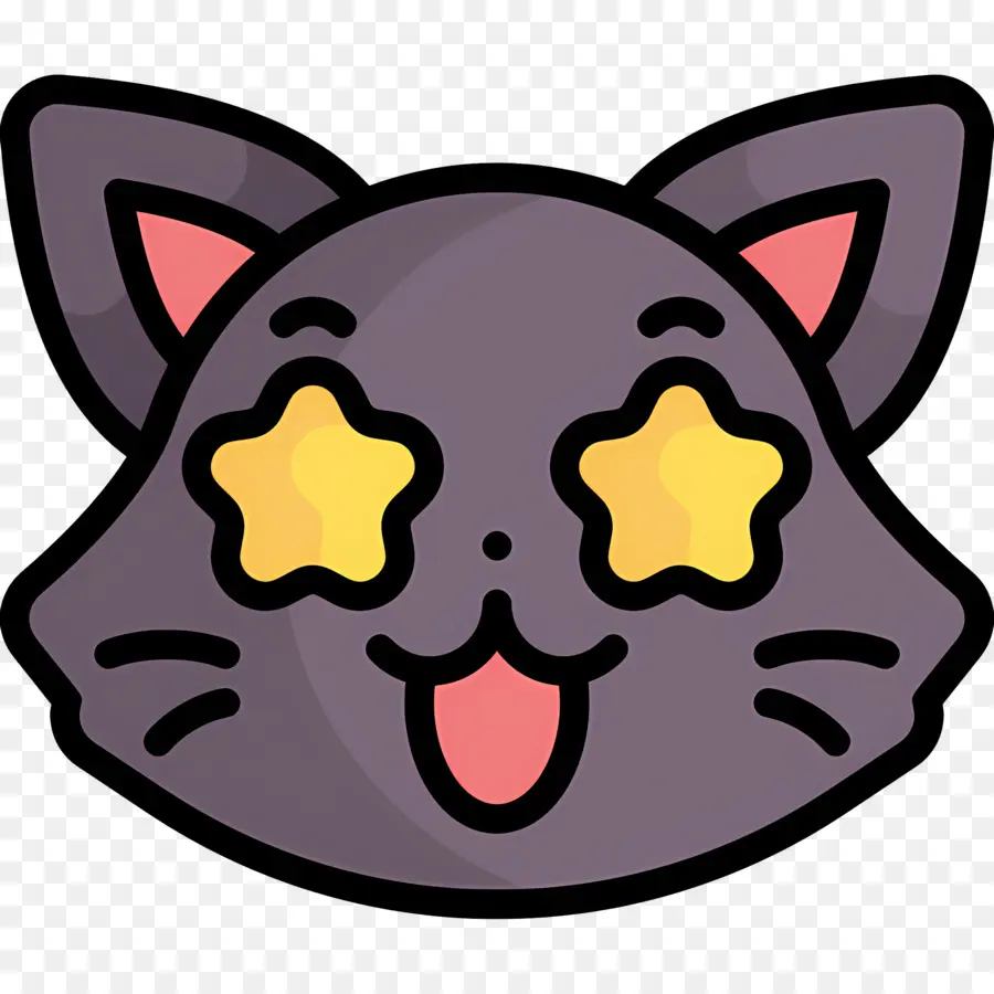 Kedi Emojisi，Sevimli Kedi Yüzü PNG