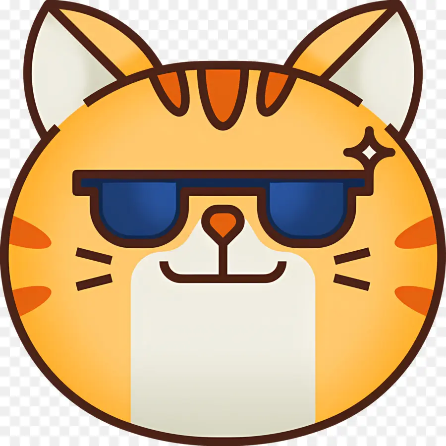 Kedi Emojisi，Güneş Gözlüklü Kedi PNG