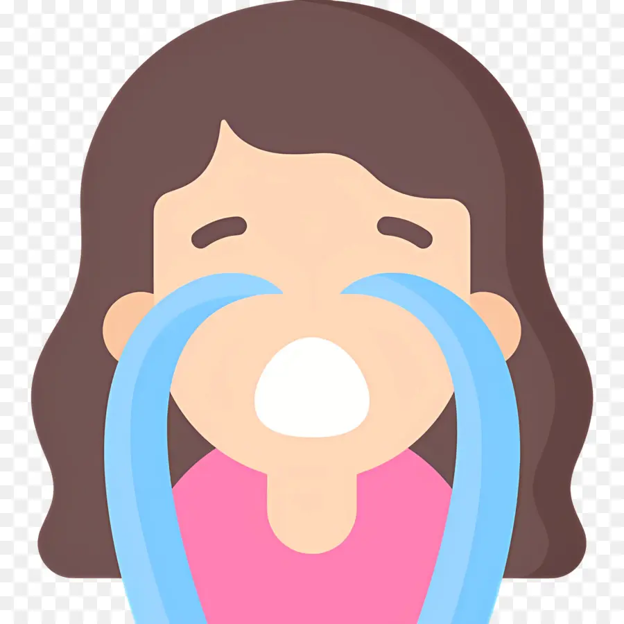 Ağlayan Emoji，Ağlayan Kız PNG