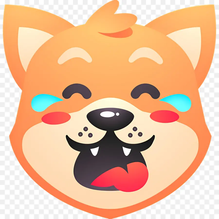 Köpek Emojisi，Gülen Köpek PNG