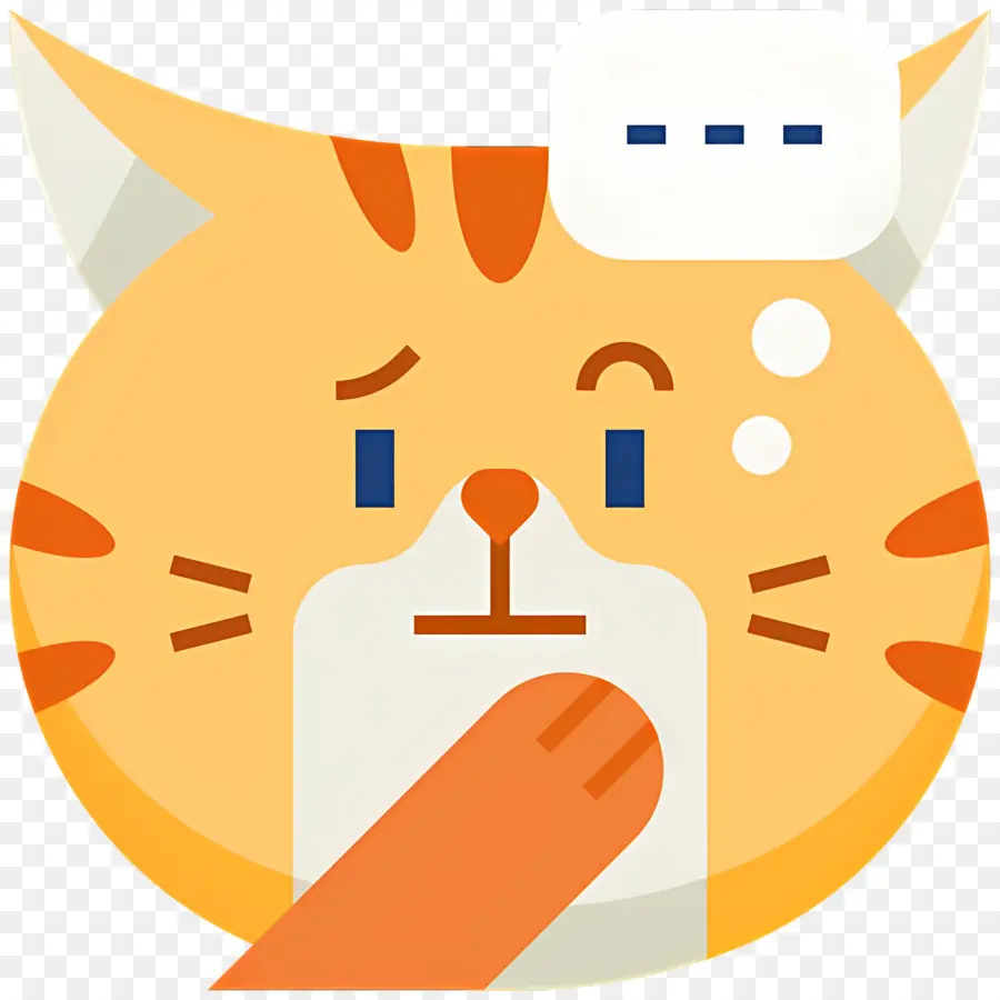 Kedi Emojisi，Düşünen Kedi PNG