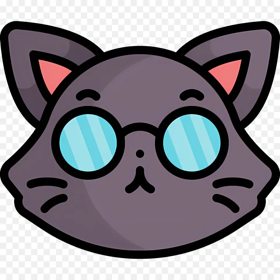 Kedi Emojisi，Gözlüklü Kedi PNG