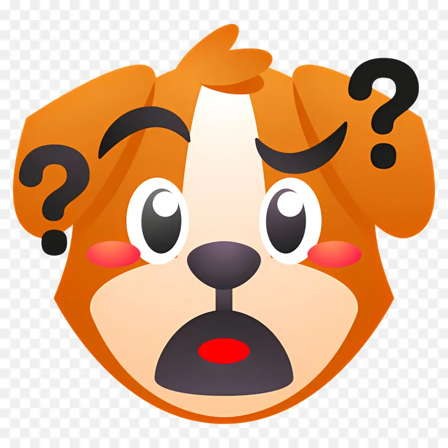 Köpek Emojisi，Şaşkın Köpek PNG