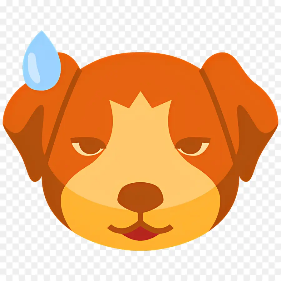 Köpek Emojisi，Terleyen Köpek PNG