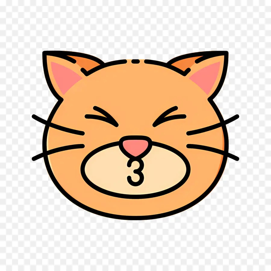 Kedi Emojisi，Kedi öpüşme PNG