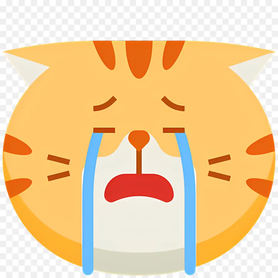 Ağlayan Emoji，Ağlayan Kedi PNG