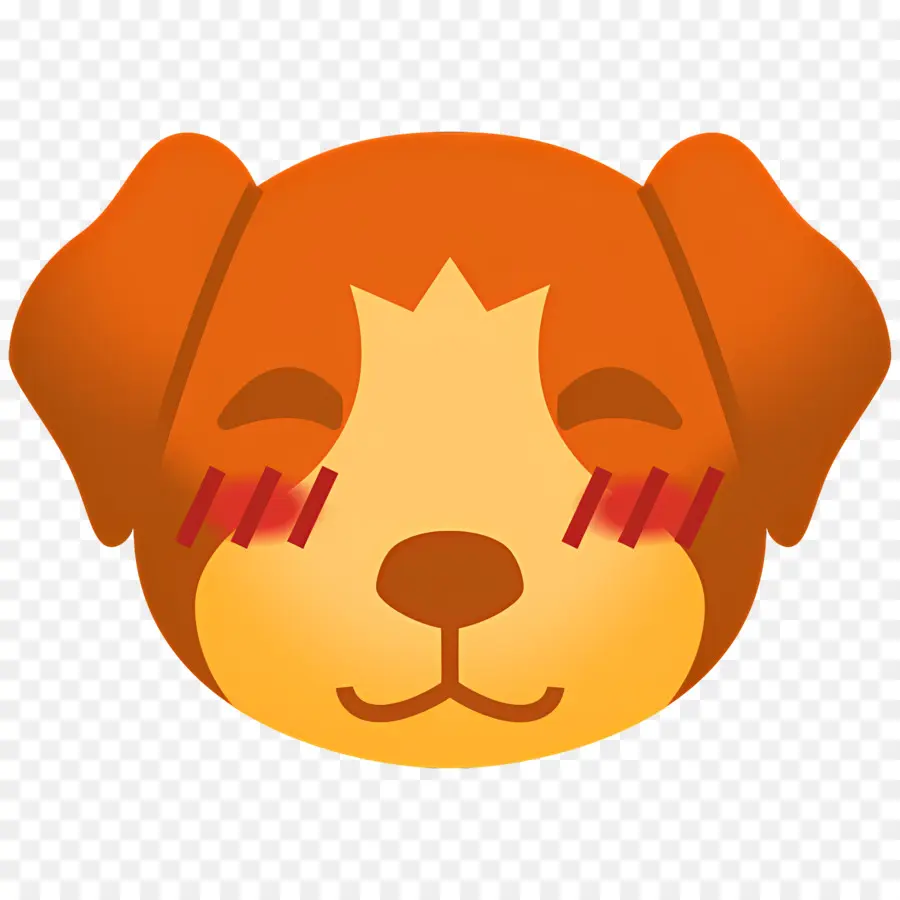 Köpek Emojisi，Kızaran Köpek PNG