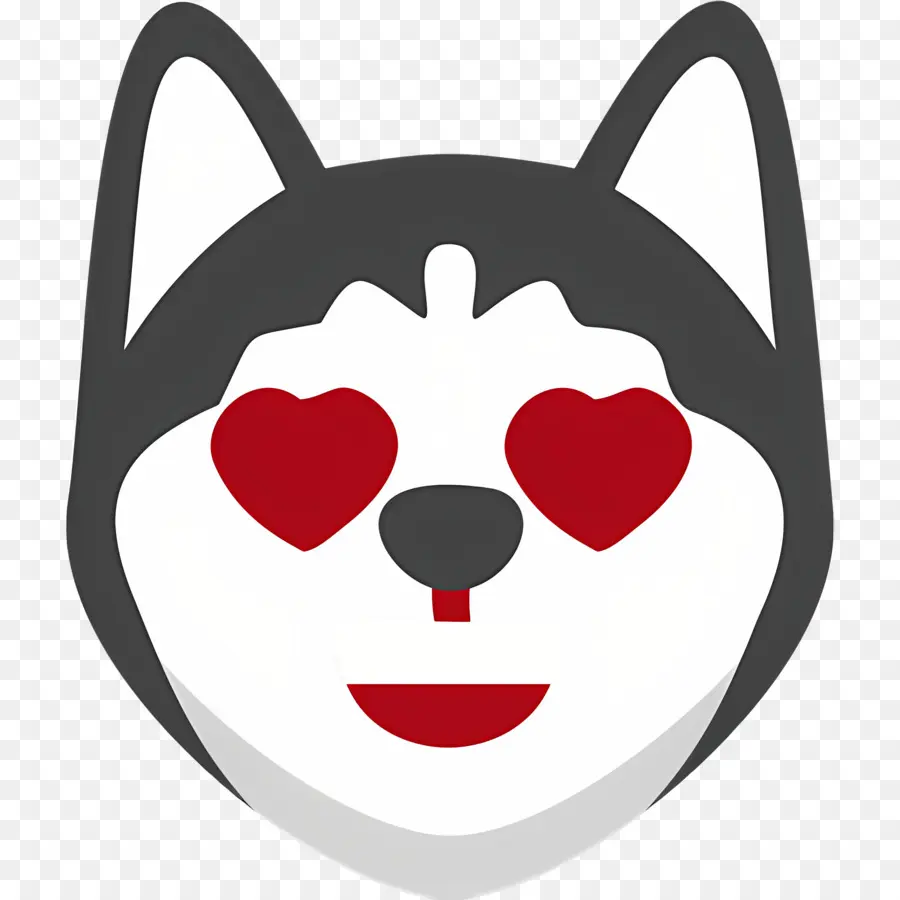 Köpek Emojisi，Kalp Gözlü Köpek PNG