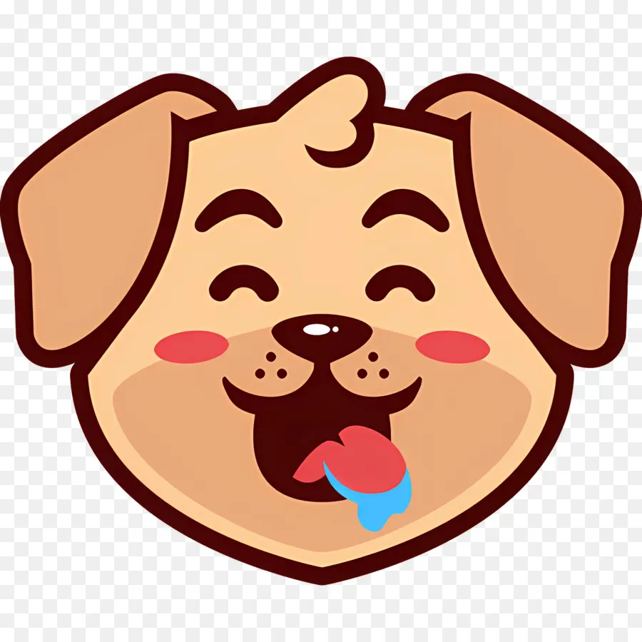 Köpek Emojisi，Gülen Köpek PNG