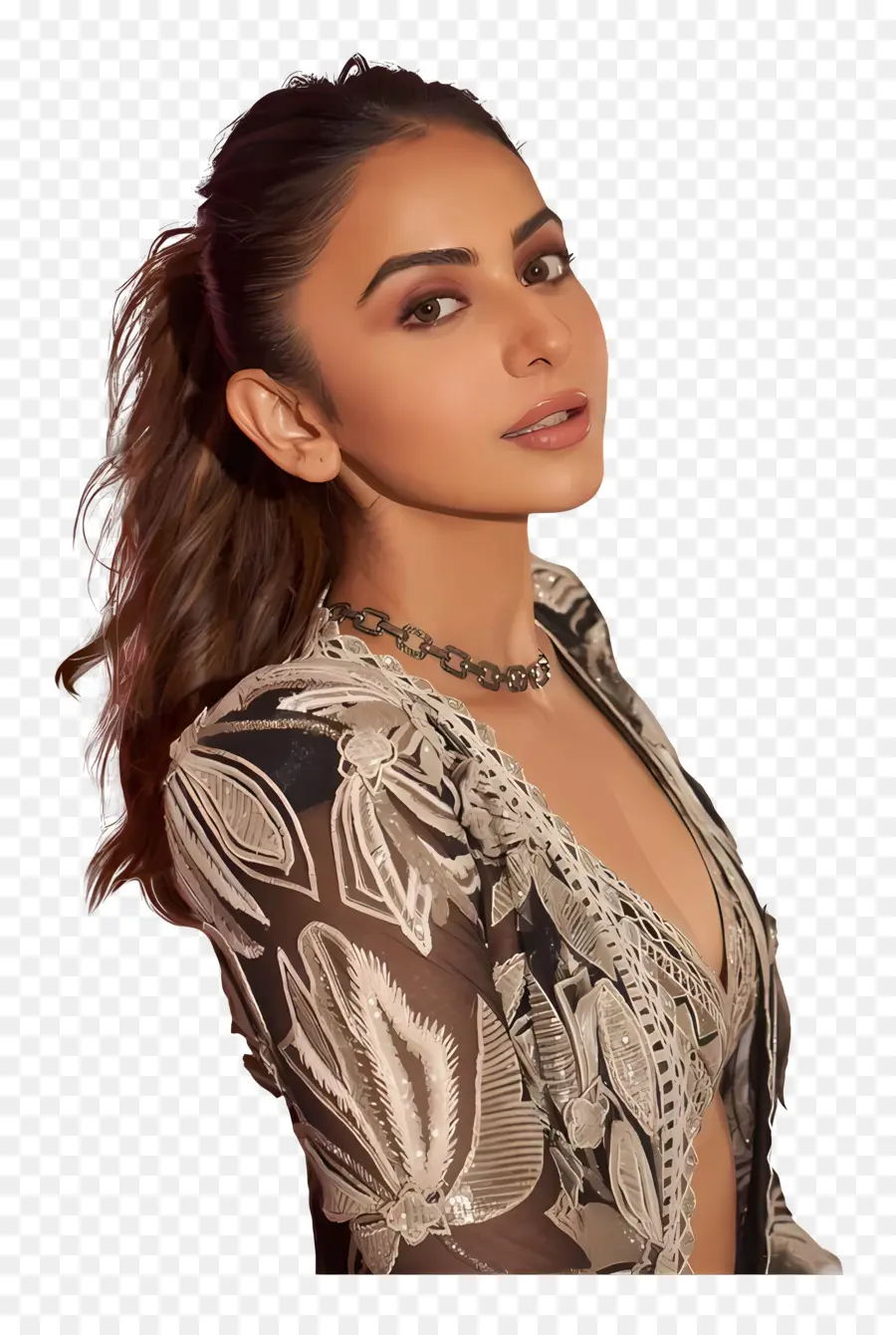 Rakul Preet Singh，Çiçekli Kıyafet PNG