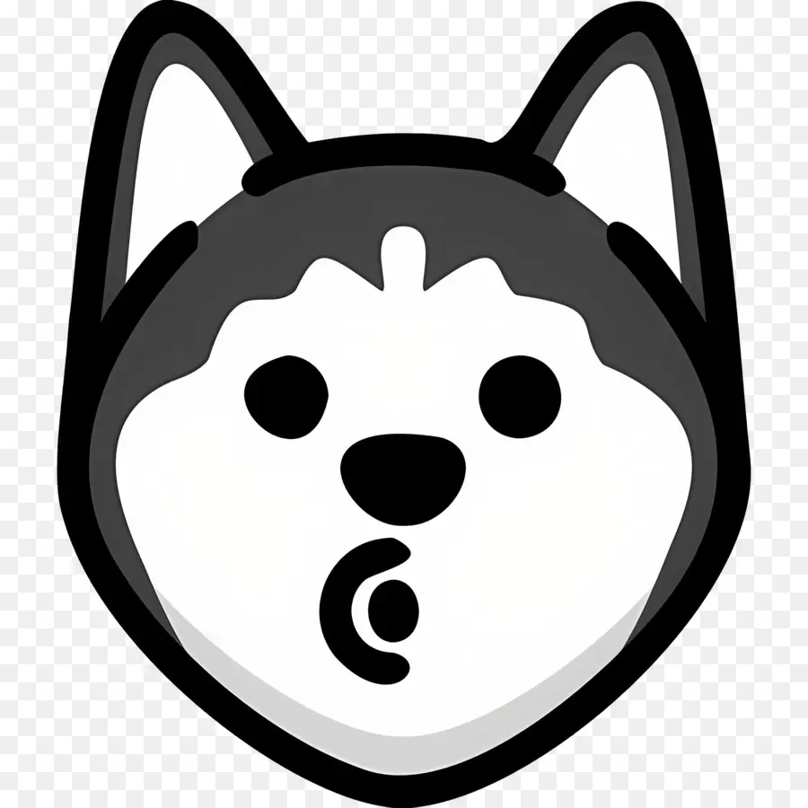 Köpek Emojisi，Husky Köpek PNG