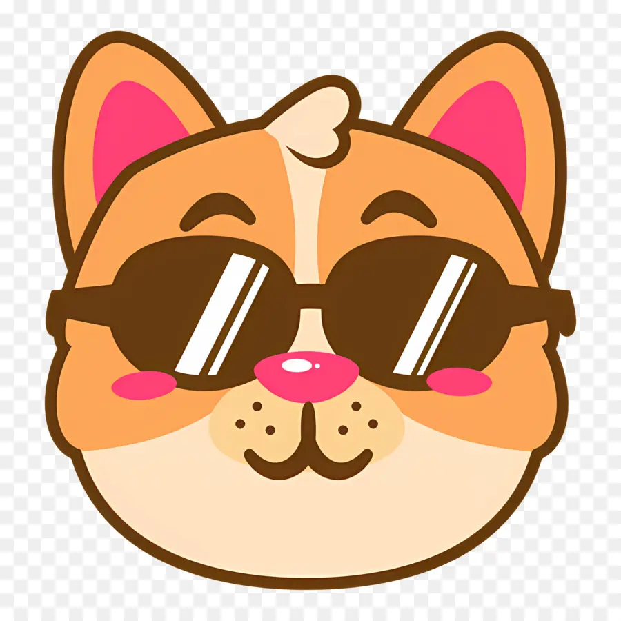 Kedi Emojisi，Havalı Köpek PNG