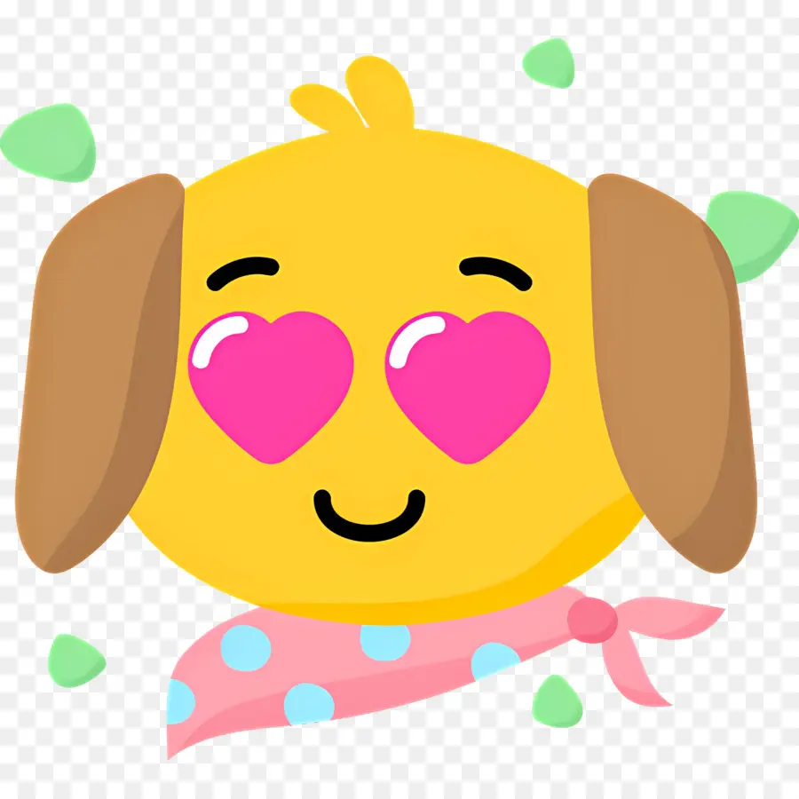 Köpek Emojisi，Kalp Gözlü Köpek PNG