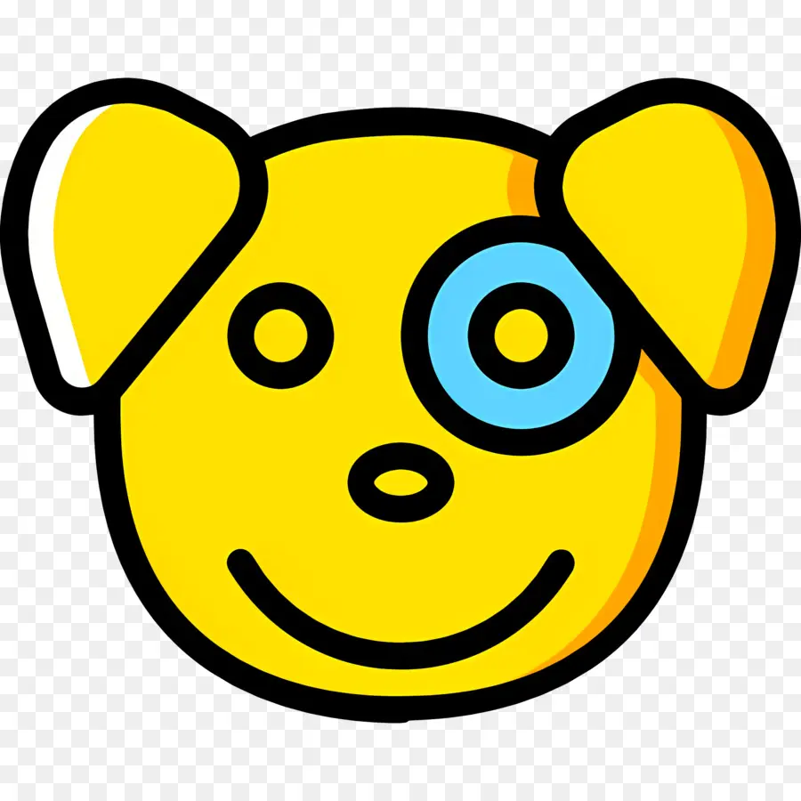 Köpek Emojisi，Sarı Köpek Yüzü PNG