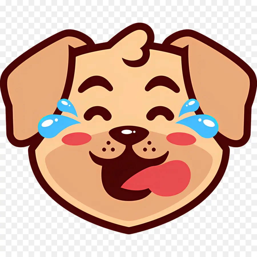 Köpek Emojisi，Gülen Köpek PNG