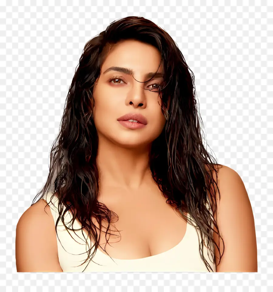 Priyanka Chopra Jonas，Islak Saçlı Kadın PNG