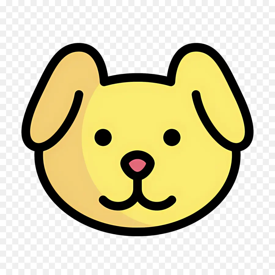 Köpek Emojisi，Sarı Köpek Yüzü PNG