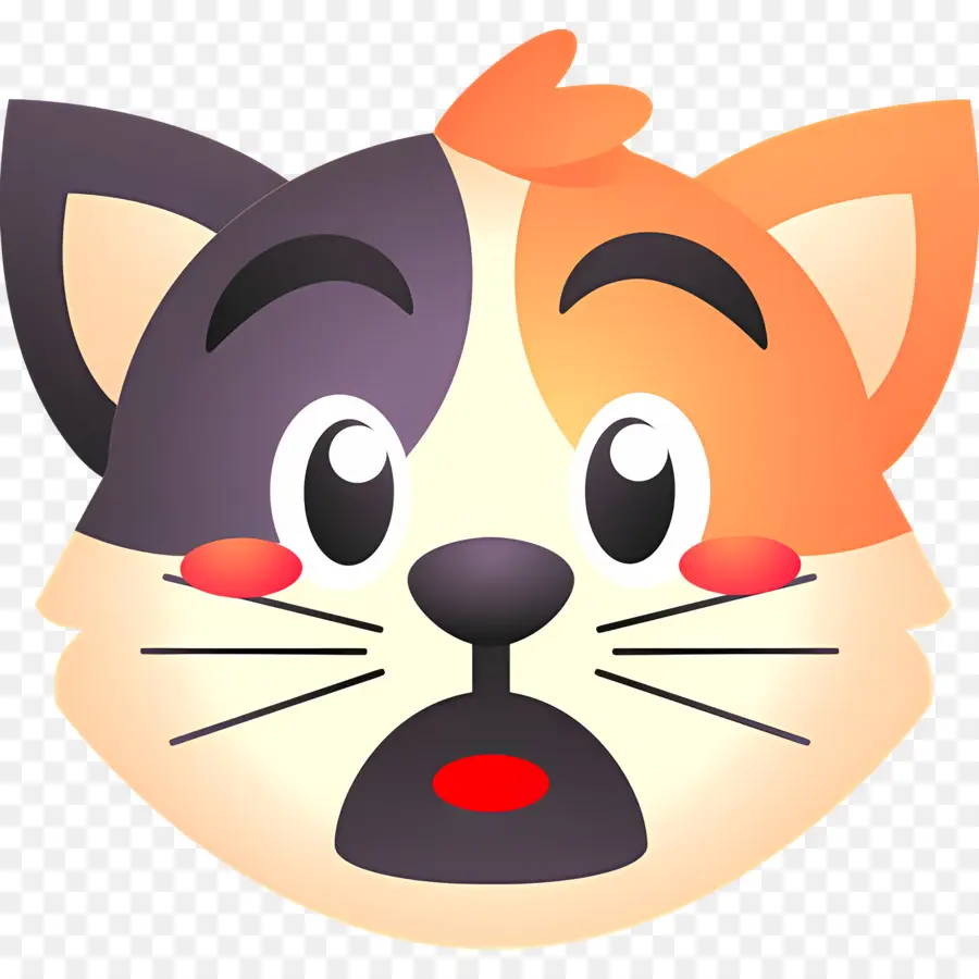 Kedi Emojisi，şaşırmış Kedi PNG