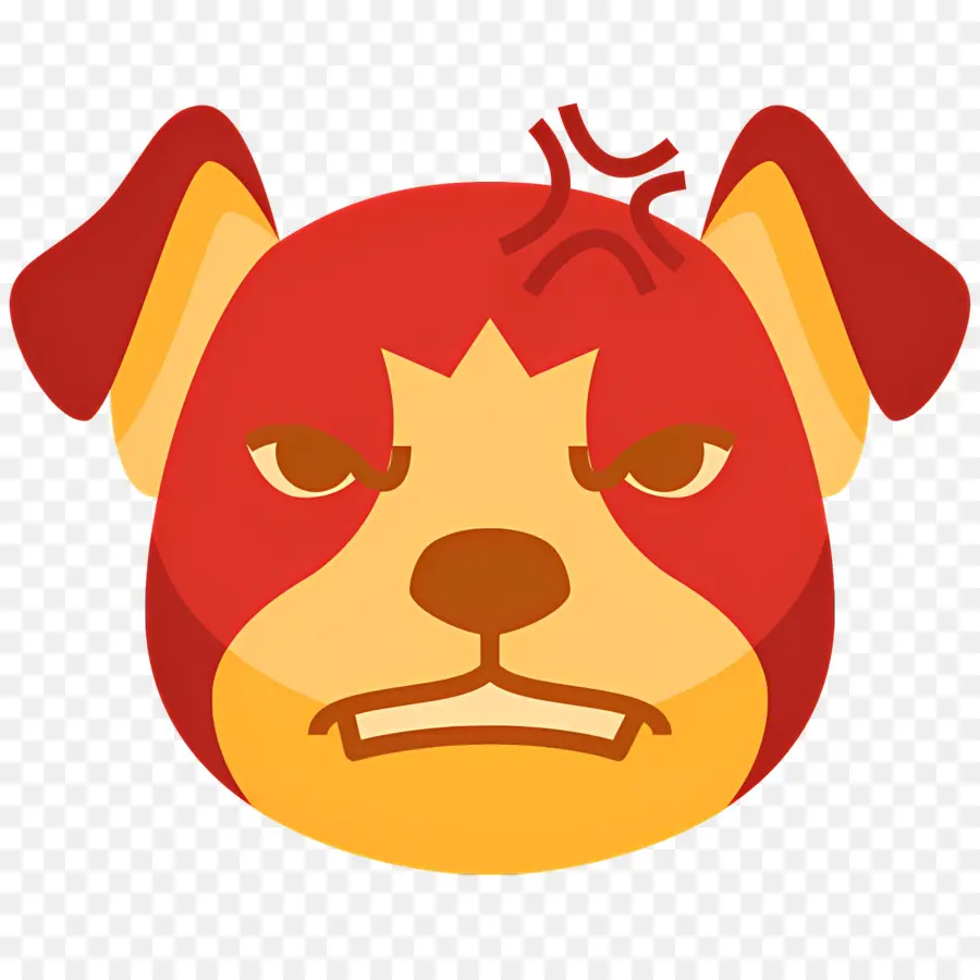 Köpek Emojisi，Kızgın Köpek Yüzü PNG