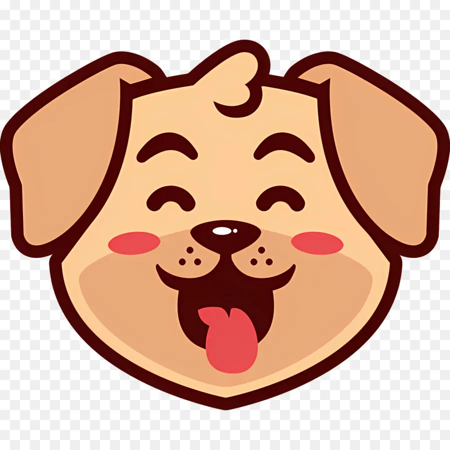 Köpek Emojisi，Gülen Köpek PNG