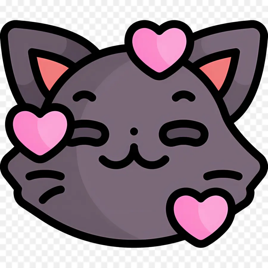 Kedi Emojisi，Kalpli Kedi PNG