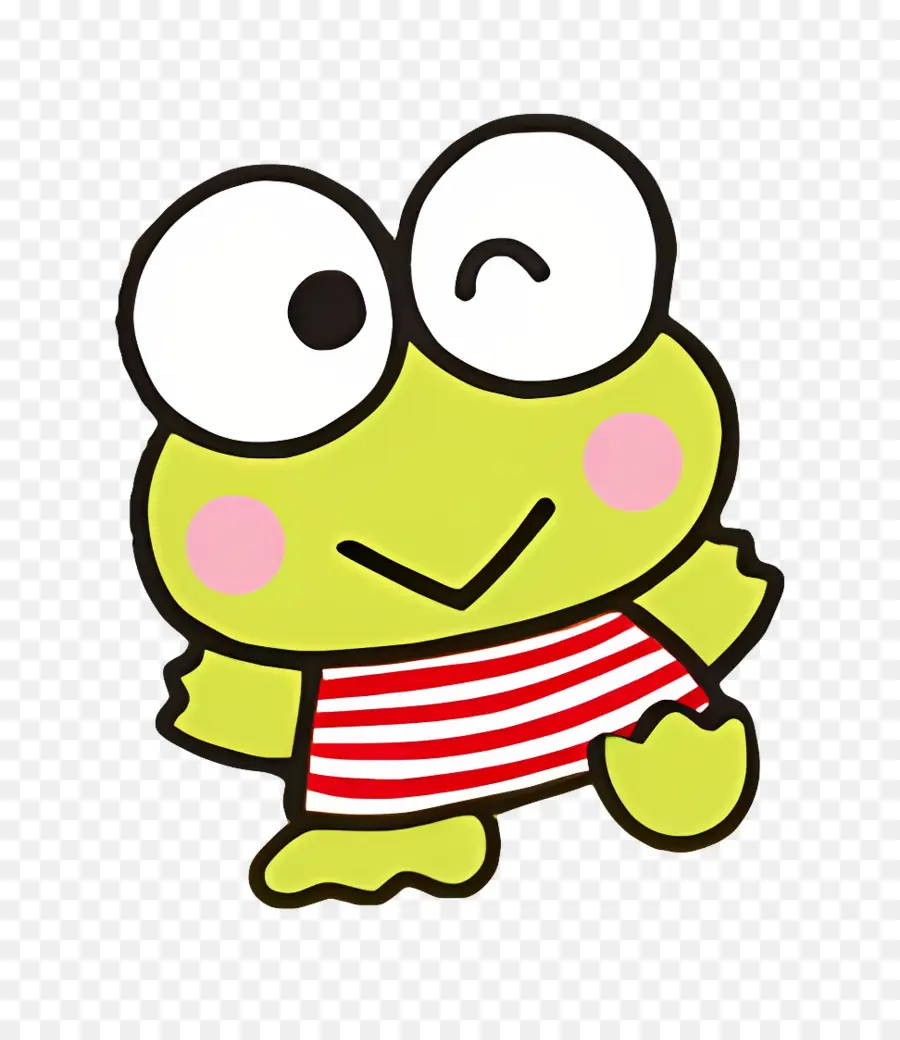 Keroppi，Kırmızı Gömlekli Yeşil Kurbağa PNG