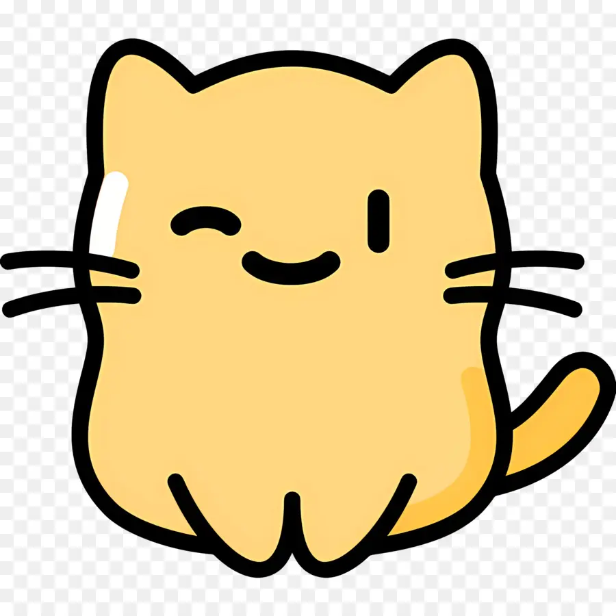 Kedi Emojisi，Sarı Kedi PNG