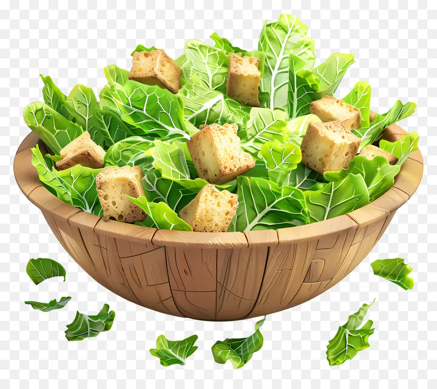 Sezar Salatası，Krutonlu Salata PNG