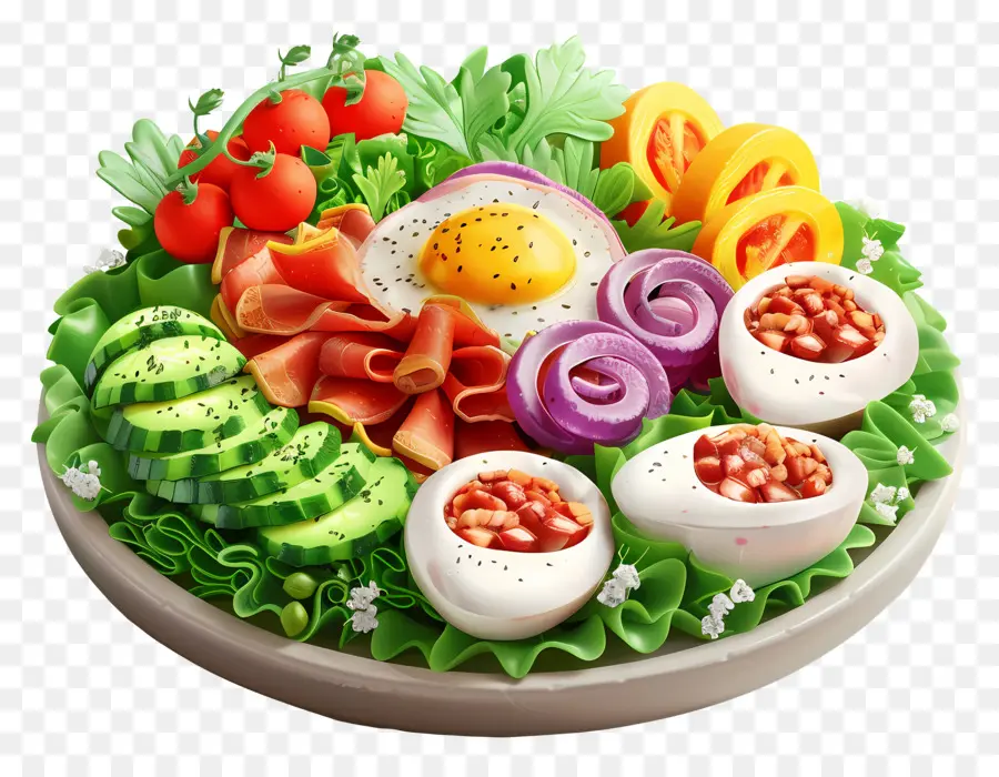 Cobb Salatası，Gurme Salata Tabağı PNG