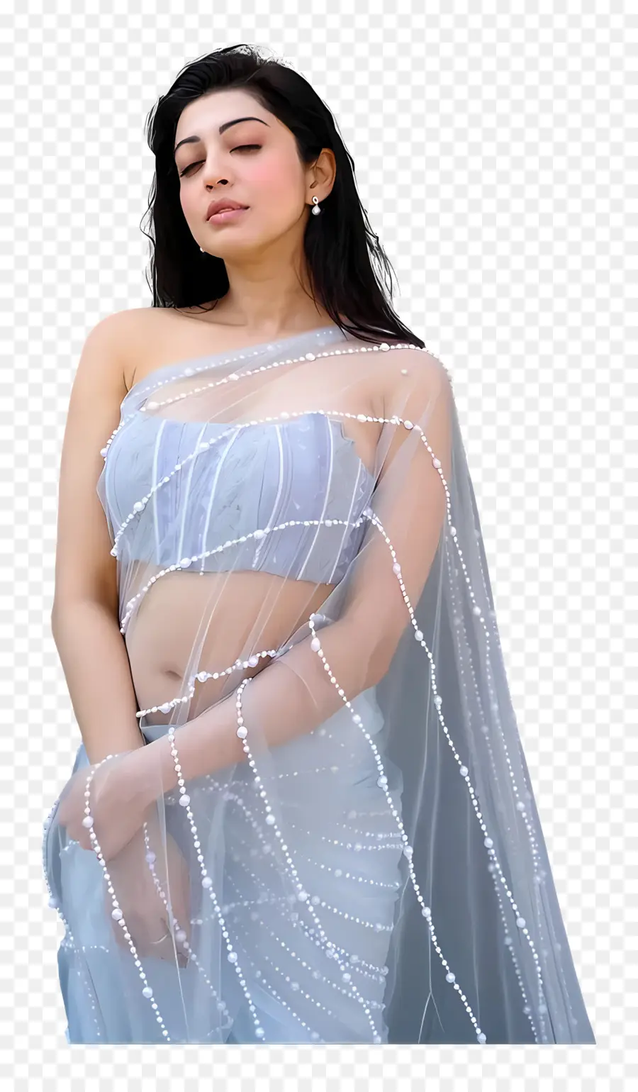 Pranitha Subhash，Saree'deki Kadın PNG