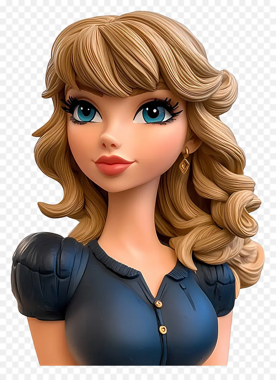 Taylor Swift，Bukleli Karikatür Kadın PNG