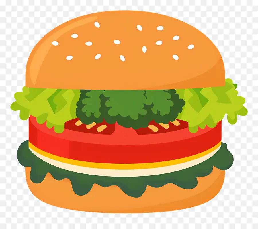 Sebzeli Burger，Sebze Burger PNG