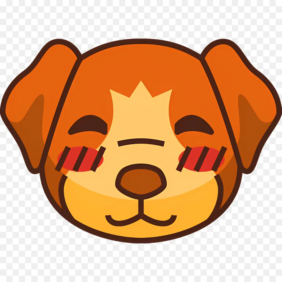 Köpek Emojisi，Kızaran Köpek PNG