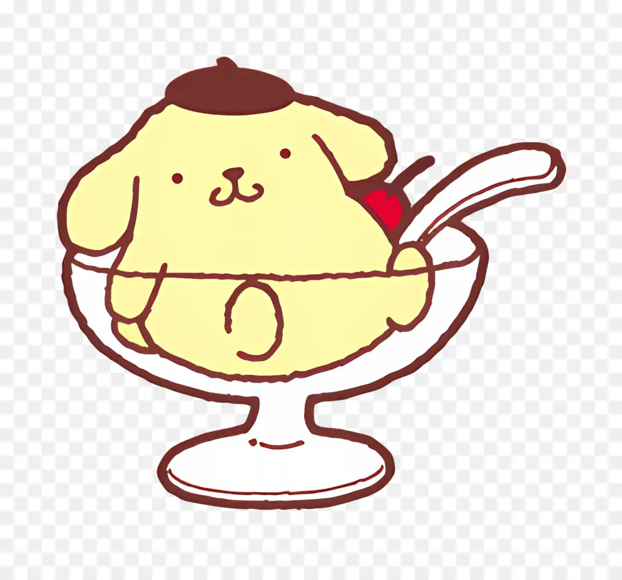 Pompompurin，Tatlıda Sarı Karakter PNG