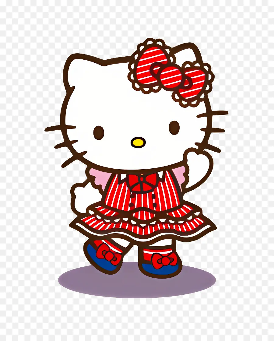 Merhaba Kitty，Hello Kitty Kırmızı Elbiseli PNG