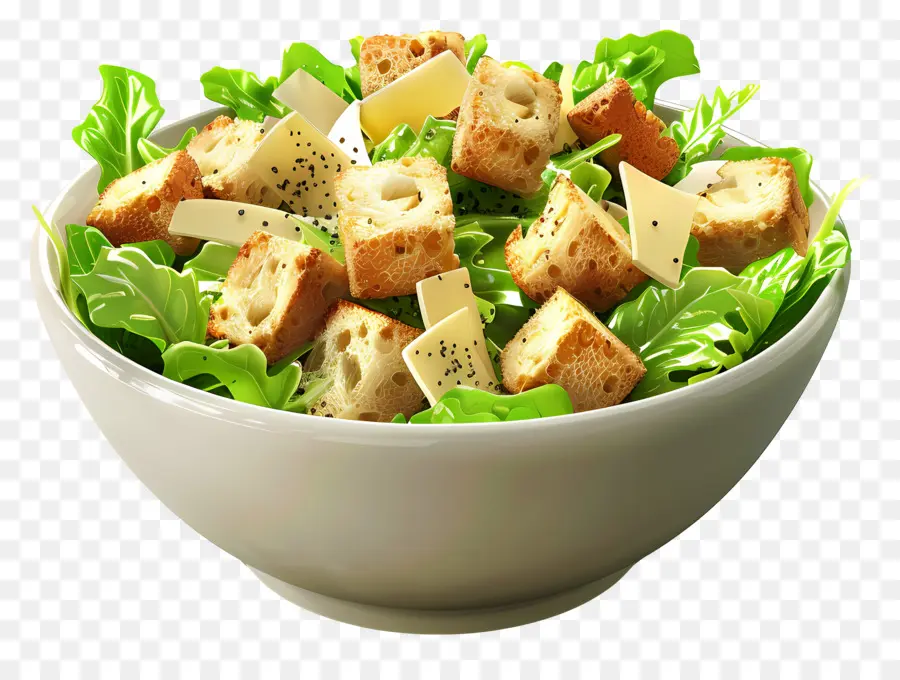 Sezar Salatası，Krutonlu Salata PNG