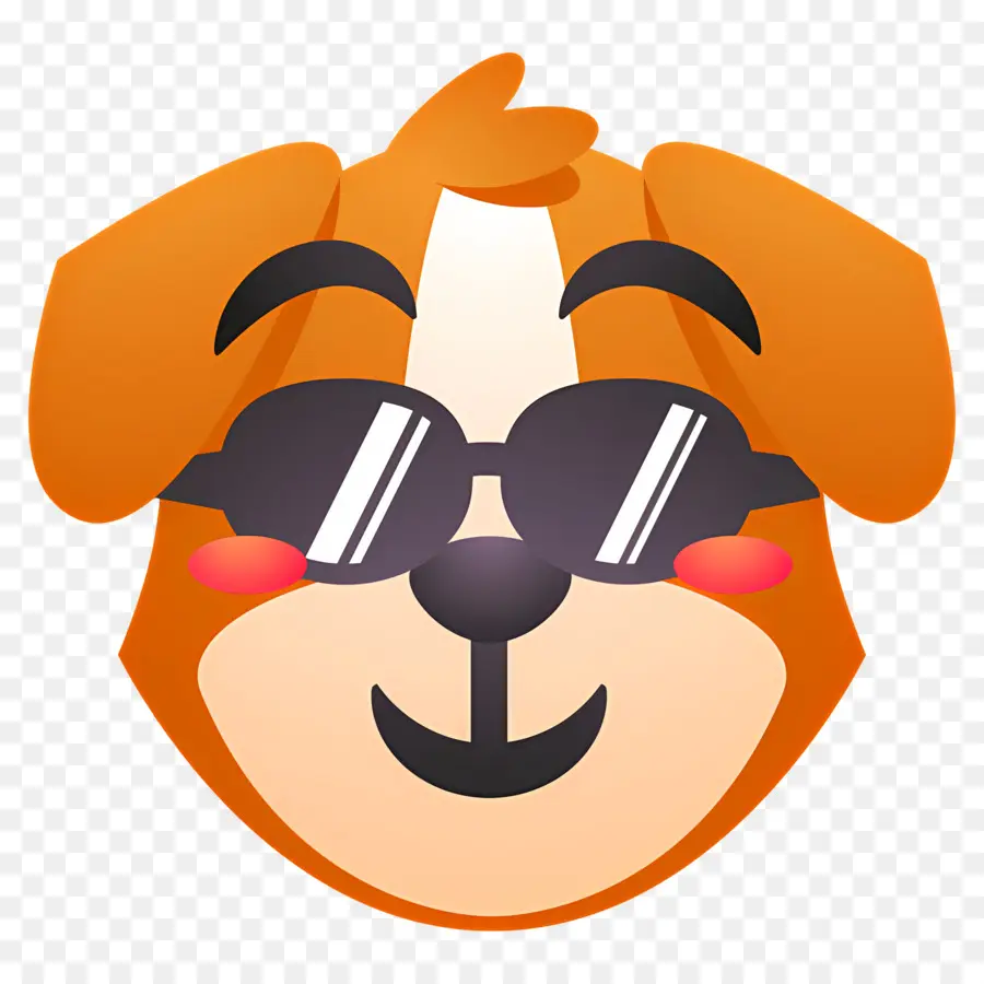 Köpek Emojisi，Güneş Gözlüğü Olan Köpek PNG