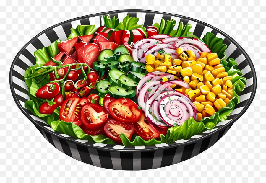 Cobb Salatası，Renkli Salata Kasesi PNG