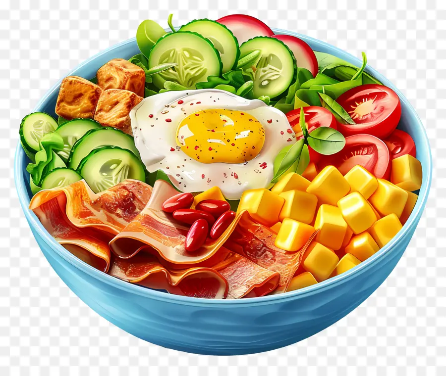 Cobb Salatası，Kahvaltı Kasesi PNG