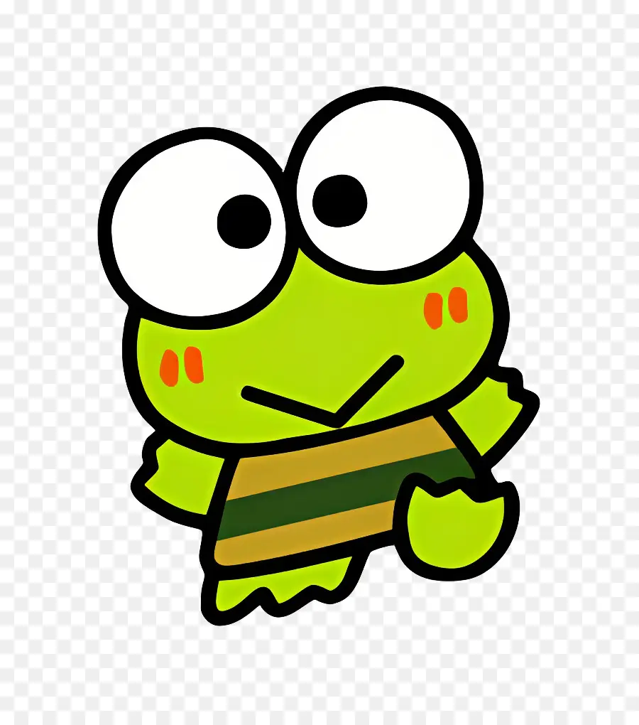 Keroppi，Kırmızı Gömlekli Yeşil Kurbağa PNG