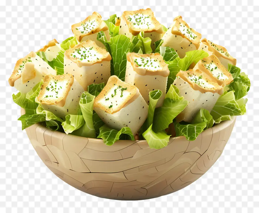 Sezar Salatası，Peynir Ruloları Ile Salata PNG