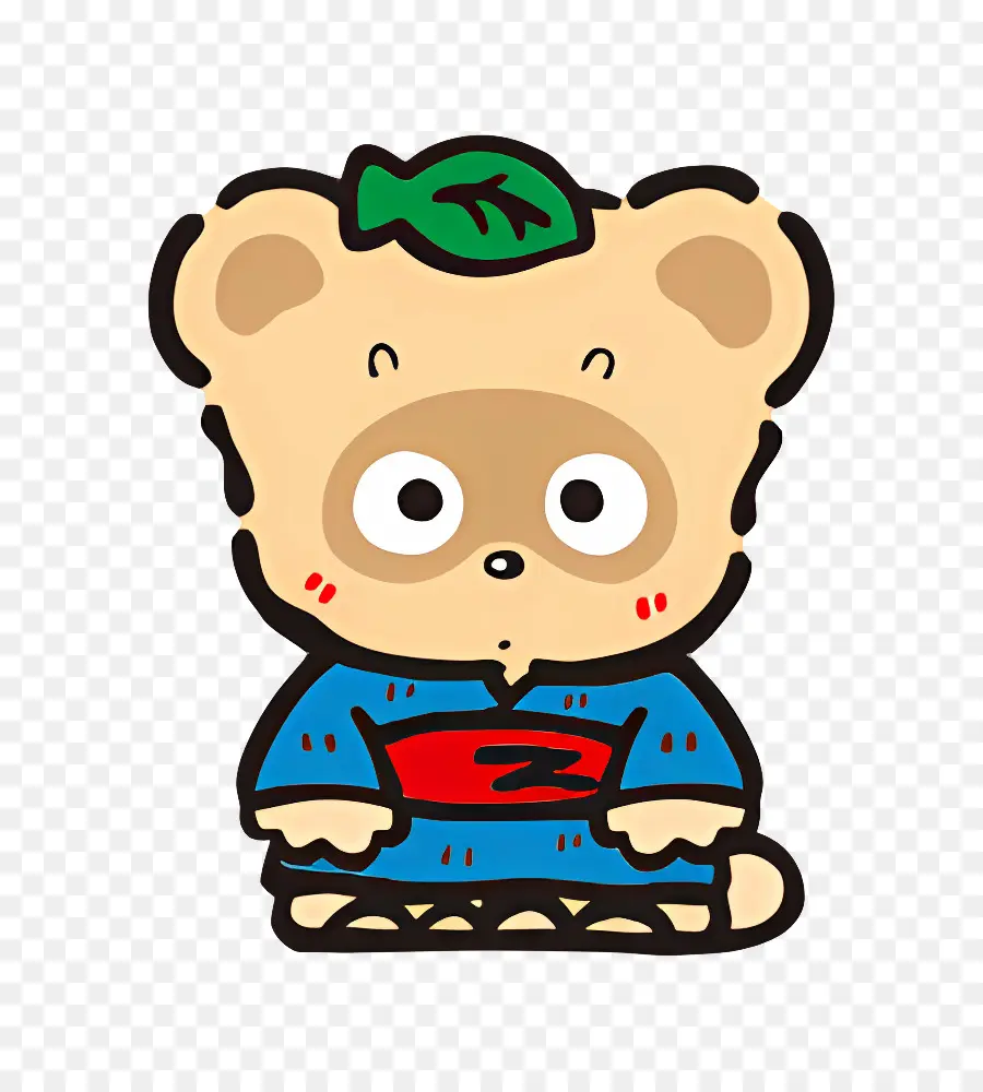 Pokopon，Yapraklı Tanuki PNG